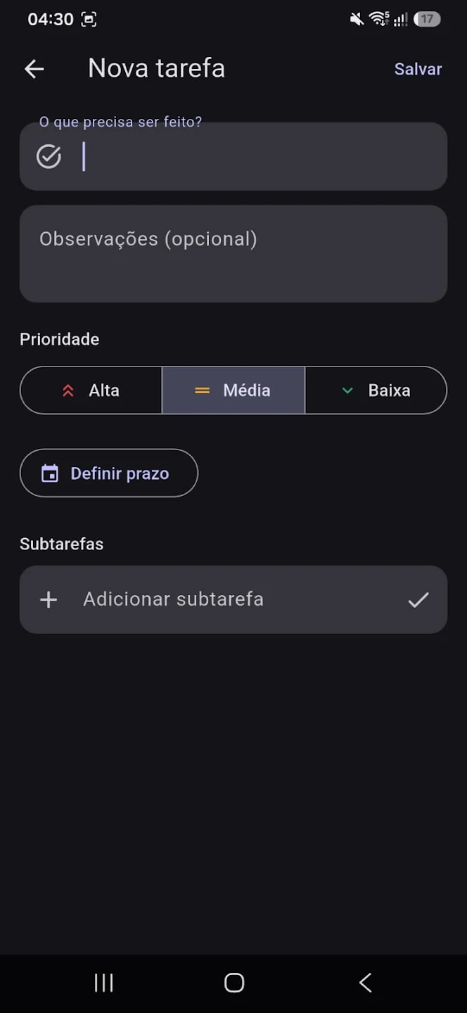 Atividades app screenshot